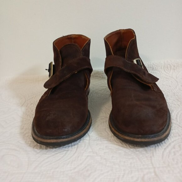 Walk-Over Suede Buckle Strap Mens Ankle Boots Size 9 Made In USA main image 4